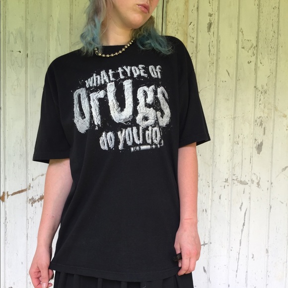 SOLD  VINTAGE PSYCHO REALM RAVER TEE - Picture 1 of 6